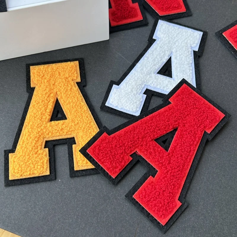 4 Inch Hoodie Letter Chenille Letter Embroidered Patch Iron On Applique for Personalized DIY Clothing