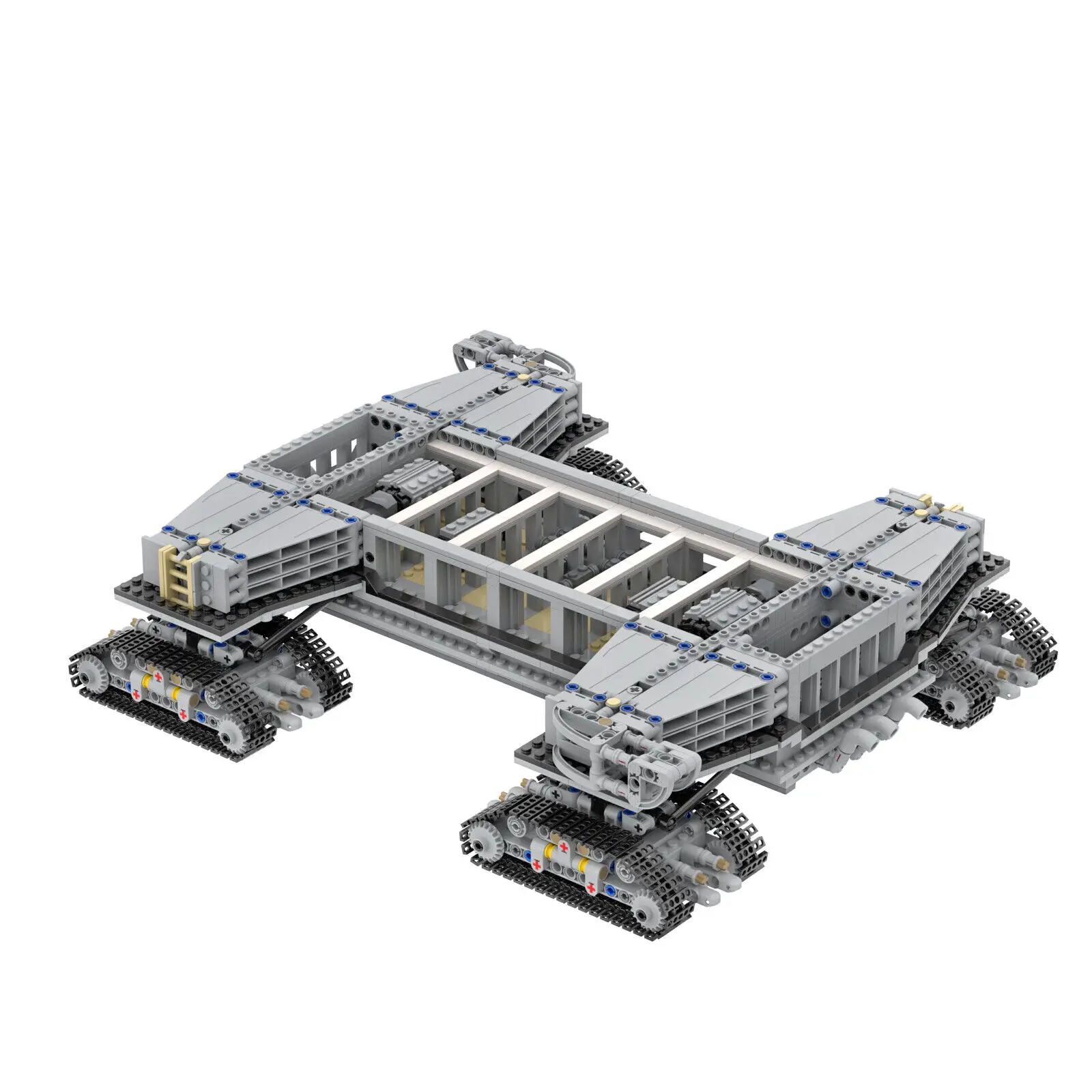 Trasportatore Cingolato Modello Di Veicolo Per Saturn V Launch Pad 2365 Pezzi Moc