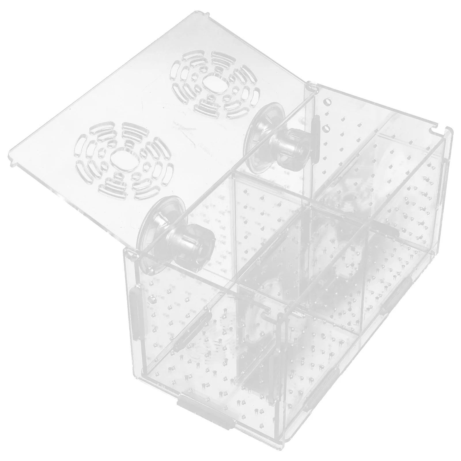 

Transparent Fish Tank Breeding Isolation Box Aquarium Incubator Hatching Boxes Multifunctional Acrylic Fish Tank Holder(Suction