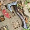 QX-D7 New Viking Battle Axe Padded Camp Battle Axe Chopping Wood Tree Axe All Steel Forged Axe Head 2