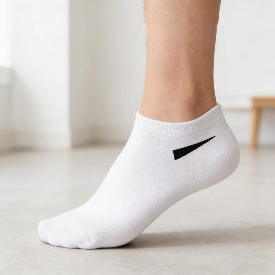 6/1 Paar dicke kurze Damensocken mit Stoßdämpfung, lässiger Sportstil, Schwarz, Weiß, Grau, für den täglichen Gebrauch, Fitness, Reisen und Yoga – Detail 9