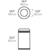 simplehuman 115 Liter / 30 Gallon Bullet Open Top Trash Can Commercial Grade Heavy Gauge, Brushed Stainless Steel 4