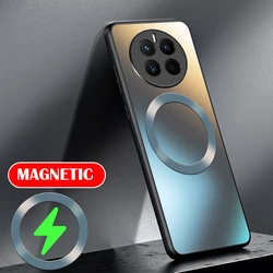 Sleek Frosted Matte Silicone Case with Magnetic Wireless Charging for Mate 50 (Graphite)
