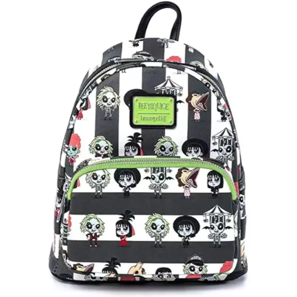 thumbnail image 1 of Bolso de hombro con doble correa para mujer con estampado completo de Lilo & Stitch, pequeña de Pooh y sus amigos, bolsos de cuero con dibujos de bebés, 1 of 5