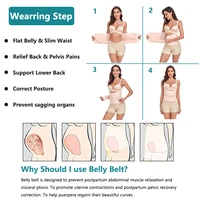 Ceinture post-partum, Section C, ceinture de récupération, soutien du dos, enveloppement du ventre, bande abdominale, reliure abdominale, cintrée post-chirurgie 5
