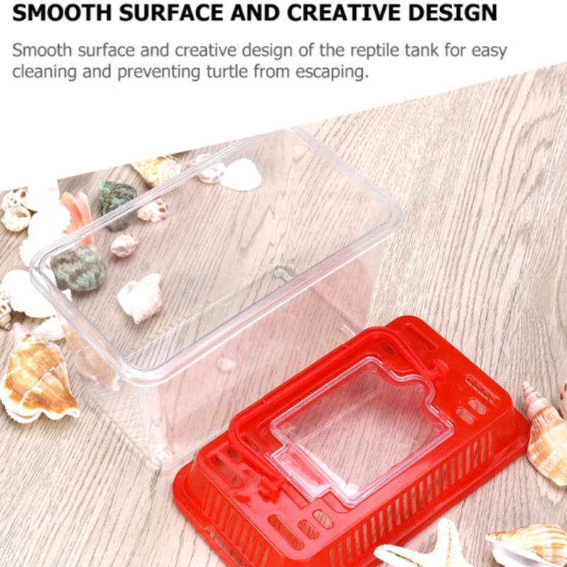 Mini Portable Fish Tank Transparent Aquarium Pet Box Turtle Tank Goldfish Fish Box Turtle 1Pc fish aquarium,turtle tank