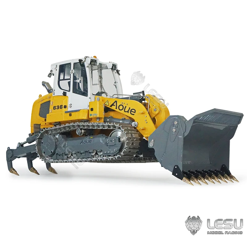 US Stock LESU 1/14 Metal Tracked Hydraulic Remote Control Loader Rear Hook RTR Battery PL18EV LITE 636 Toucan DIY Ripper Toy 3