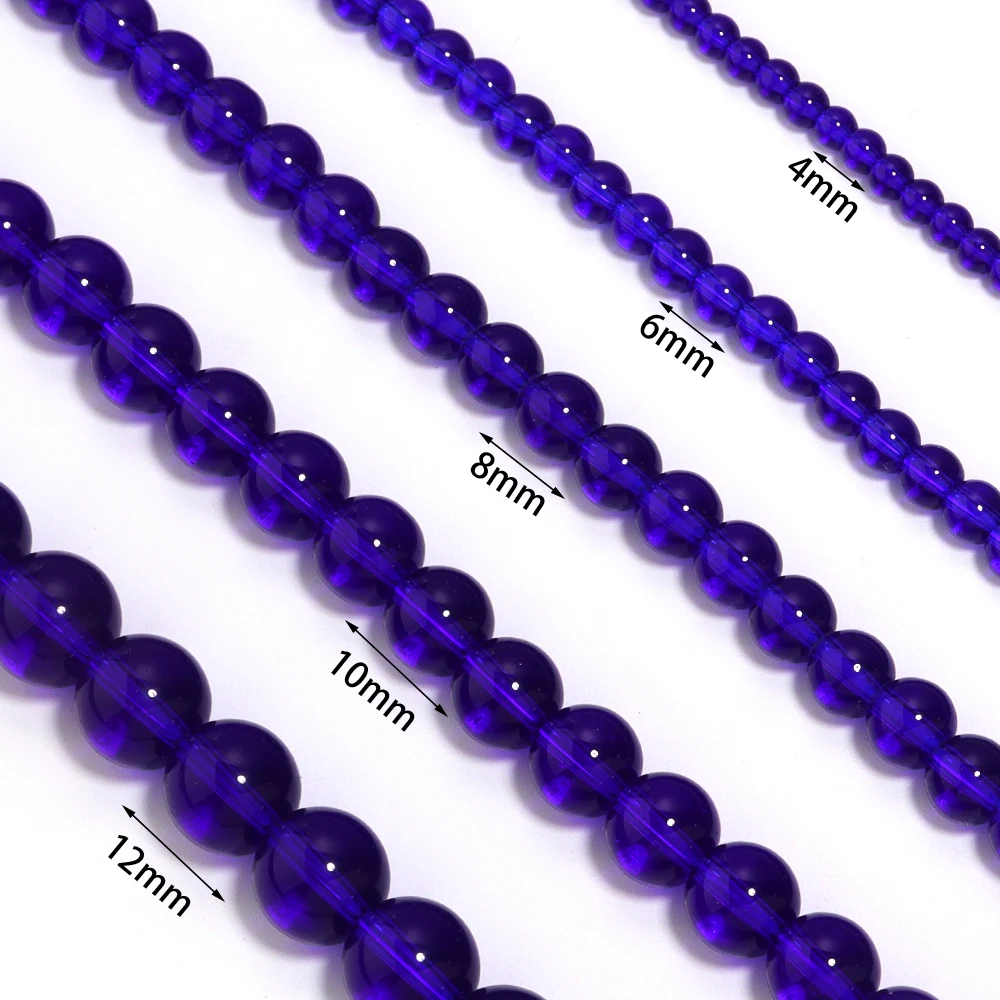 Blue Glass Crystal Beads - Assorted Sizes
