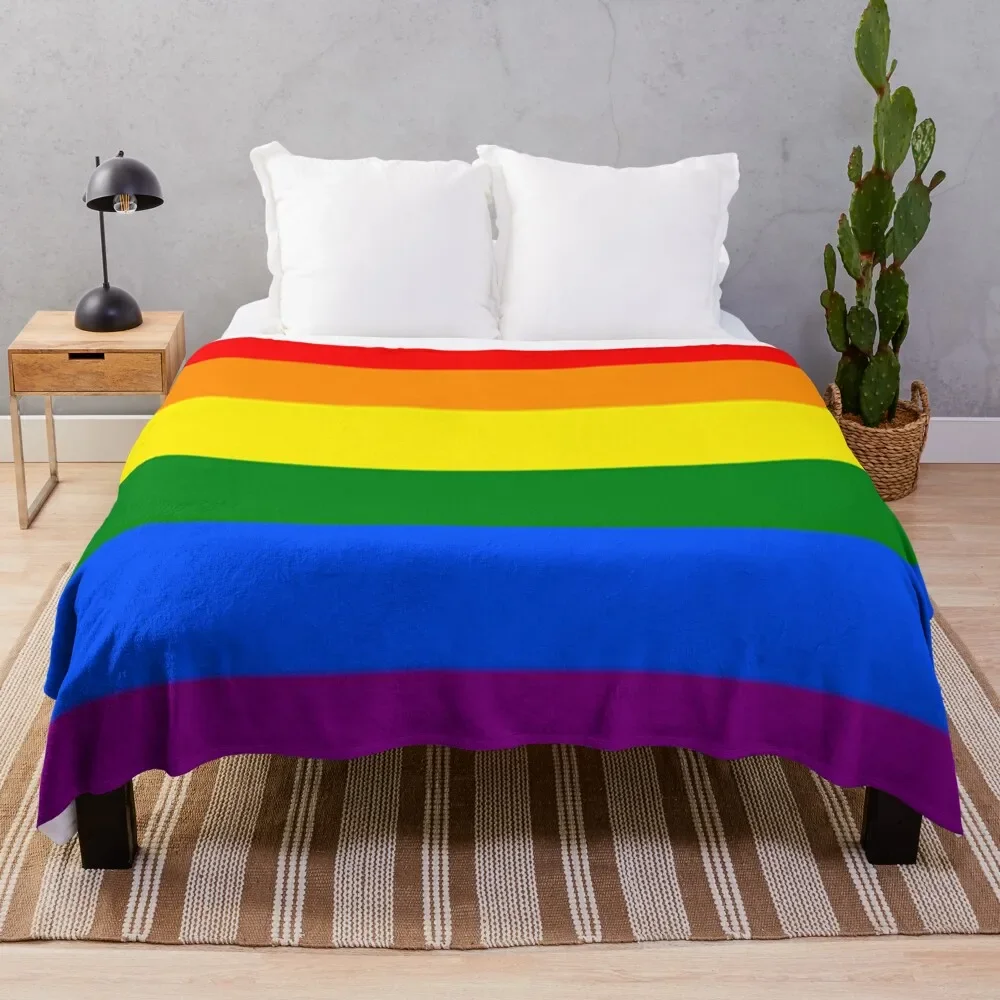 

LGBT flag (Rainbow flag) Throw Blanket Custom warm winter Blankets