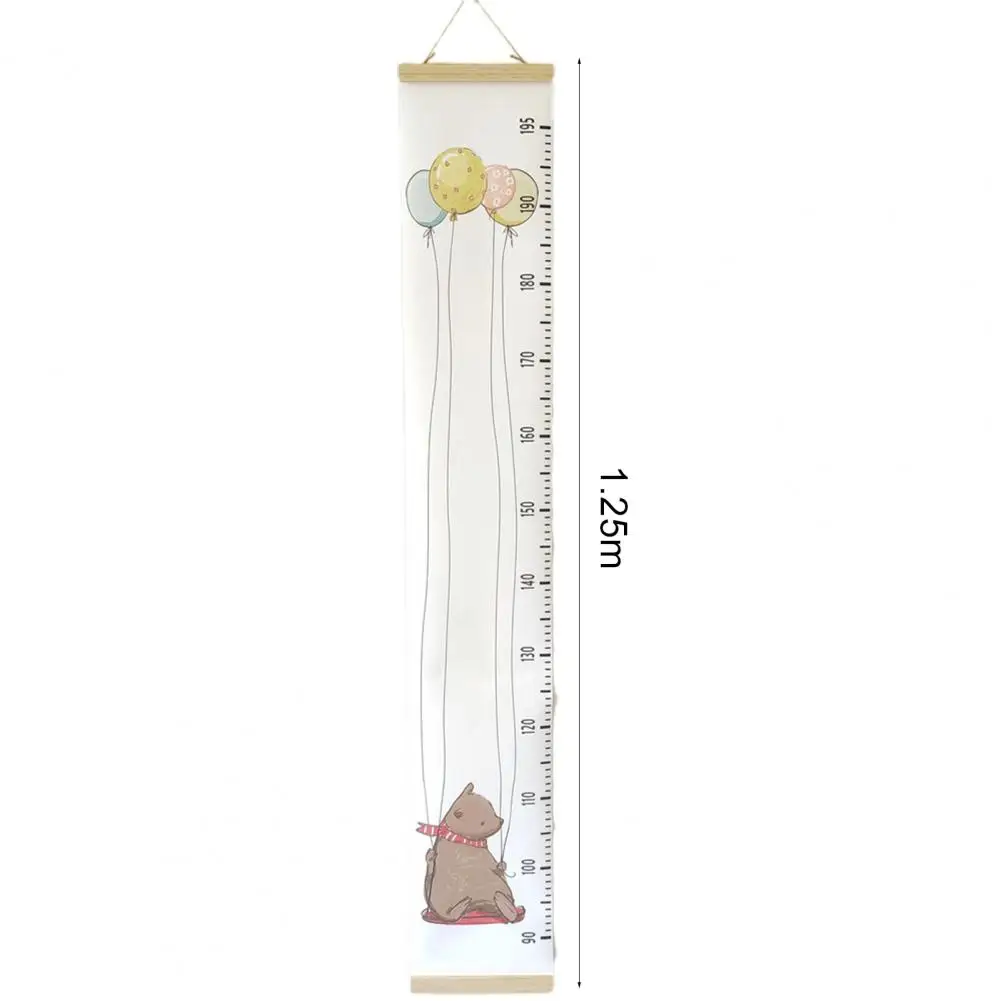 Baby Height Chart Cloth Oil Painting Style Hanging Ruler Cartoon Pattern Clear Degree Scale Baby Height Ruler for Boys