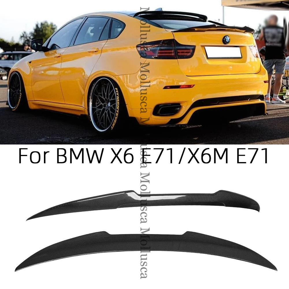 For BMW X6 E71 PSM Style Carbon fiber Rear Spoiler Trunk wing 2007-2014 FRP  honeycomb Forged
