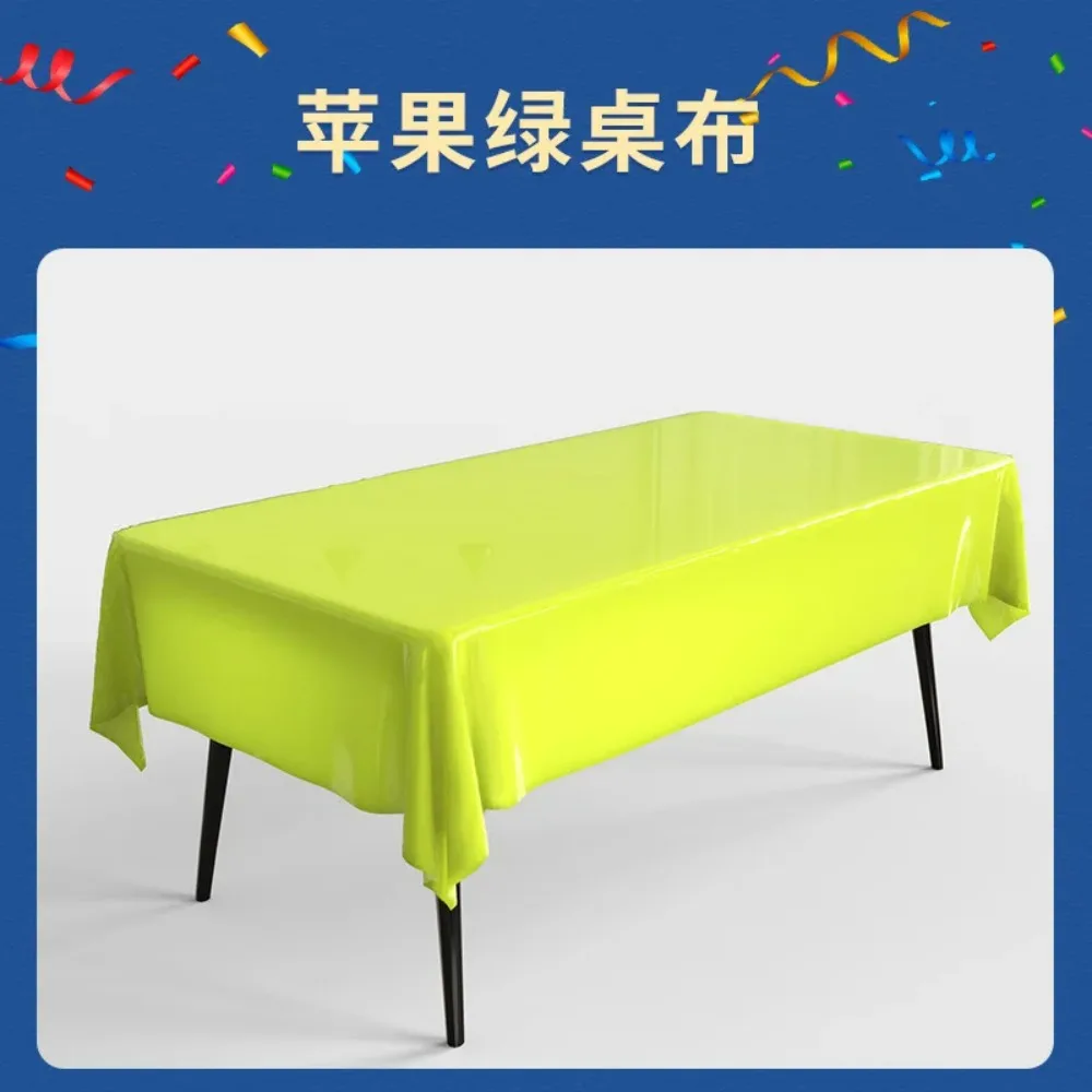 

1pc Reusable Tablecloths BPA Free Plastic 54 X 72 Inch Dining Table Cover Camping Outdoor Disposable Cloth for Parties Picnic