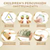 Musical Instruments Set Toys  Neutral Colors Wooden Montessori Toys Percussion Music Modern Xylophone Drum Birthday Gifts 3