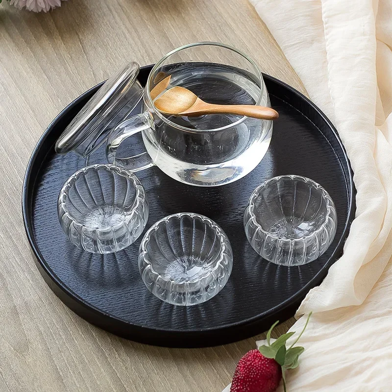 Wooden Tea Tray Round Rectangular Chinese Tea Serving