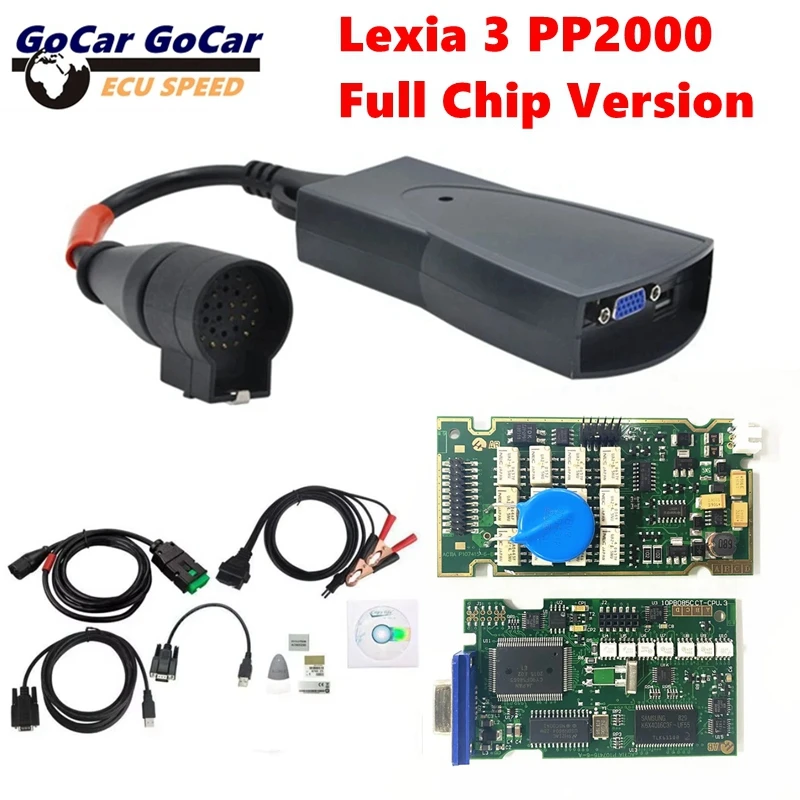Professional Diagnostic Tool Full Chips Lexia3 PP2000 OBD2 Diagbox V9.91 Firmware 921815C For Citroen&Peugeot Lexia 3 V7.83
