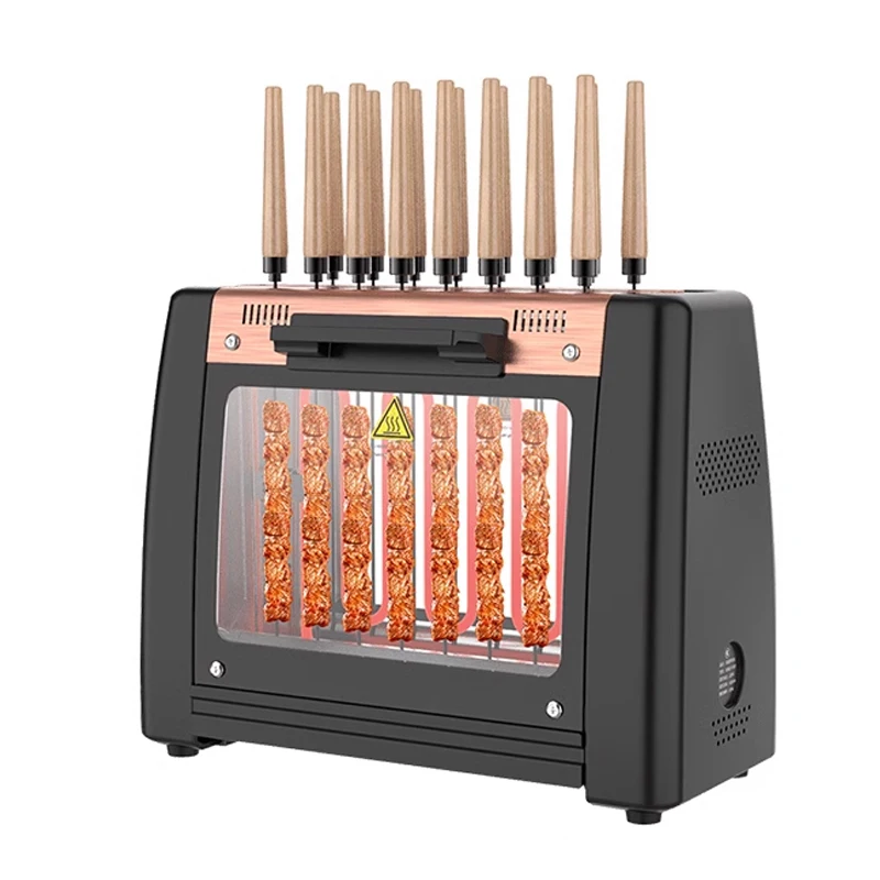 Barbecue Grill Household Automatic Rotating Skewers Machine Smokeless Rotary Electric Grill 220V/1200W Barbecue Grill 2