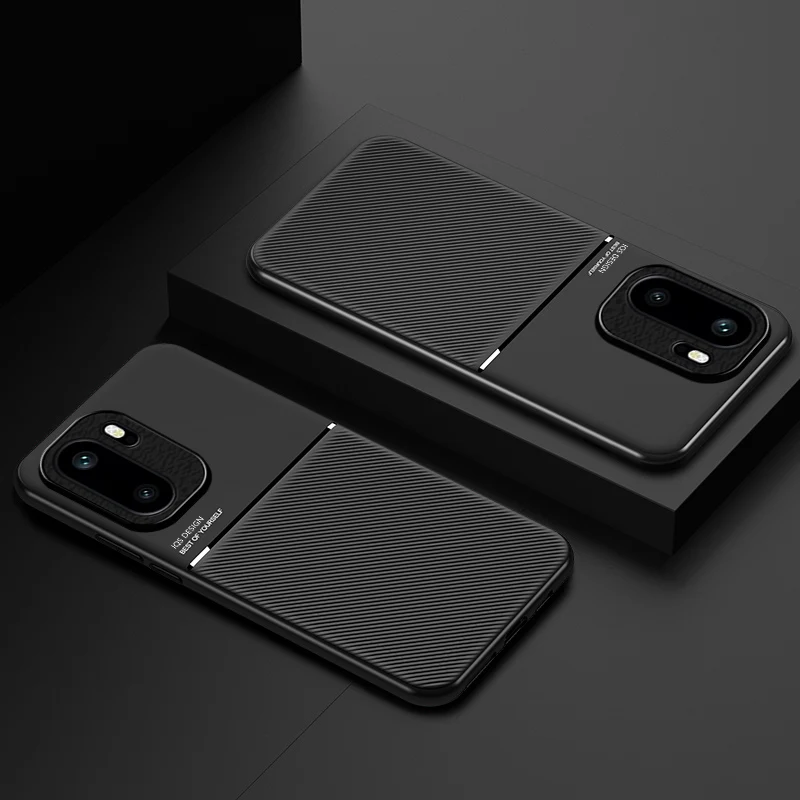 Shockproof Magnetic Leather Silicone Phone Case with Car Holder Function