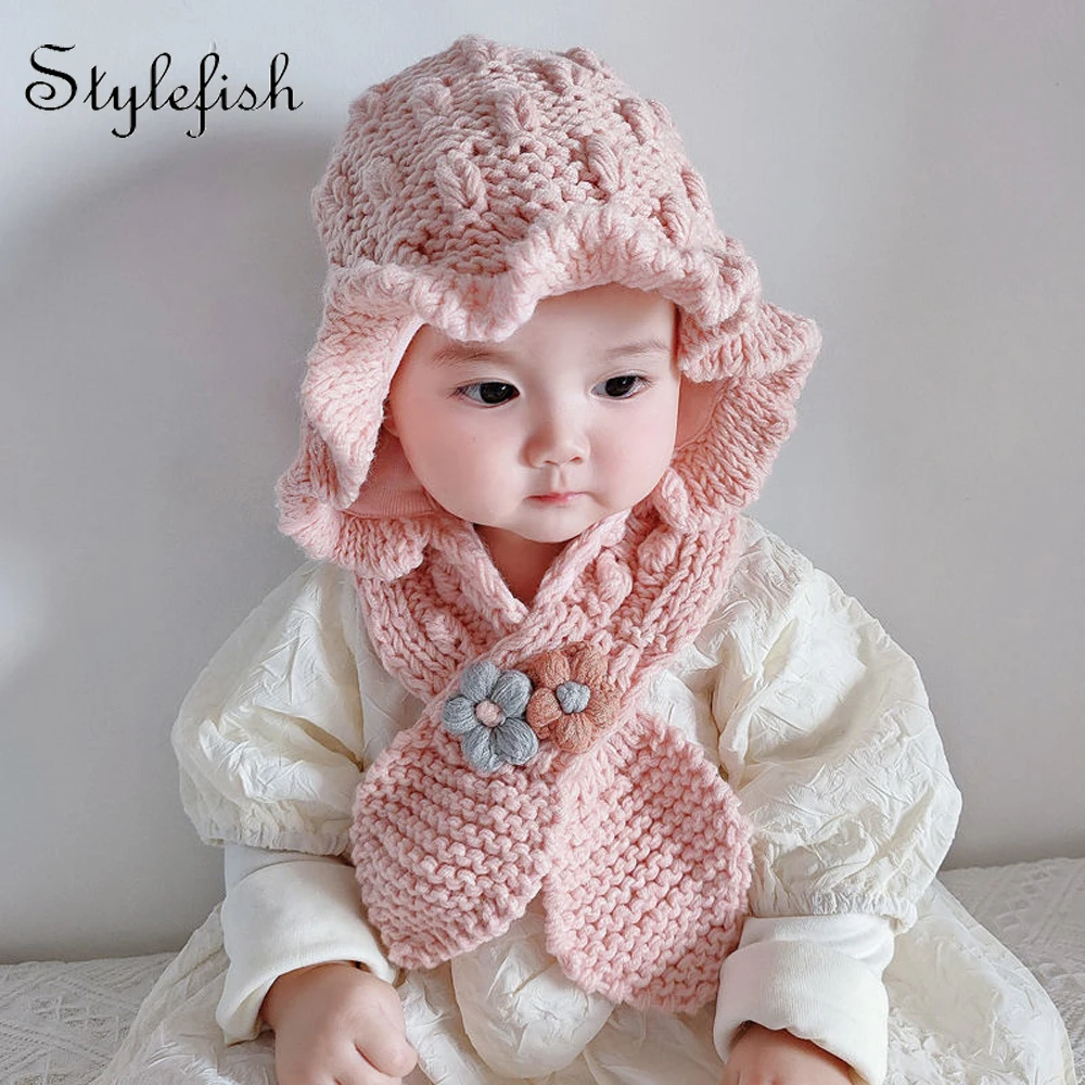 Kids Winter Hat Princess Hat Hat Scarf Kids Hats Caps Baby Hat