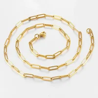 Polished Paper Clip Chain 2.5/2.7/4mm Stainless Steel Necklace Trendy Layering Choker Waterproof Jewelry Men And Women 6