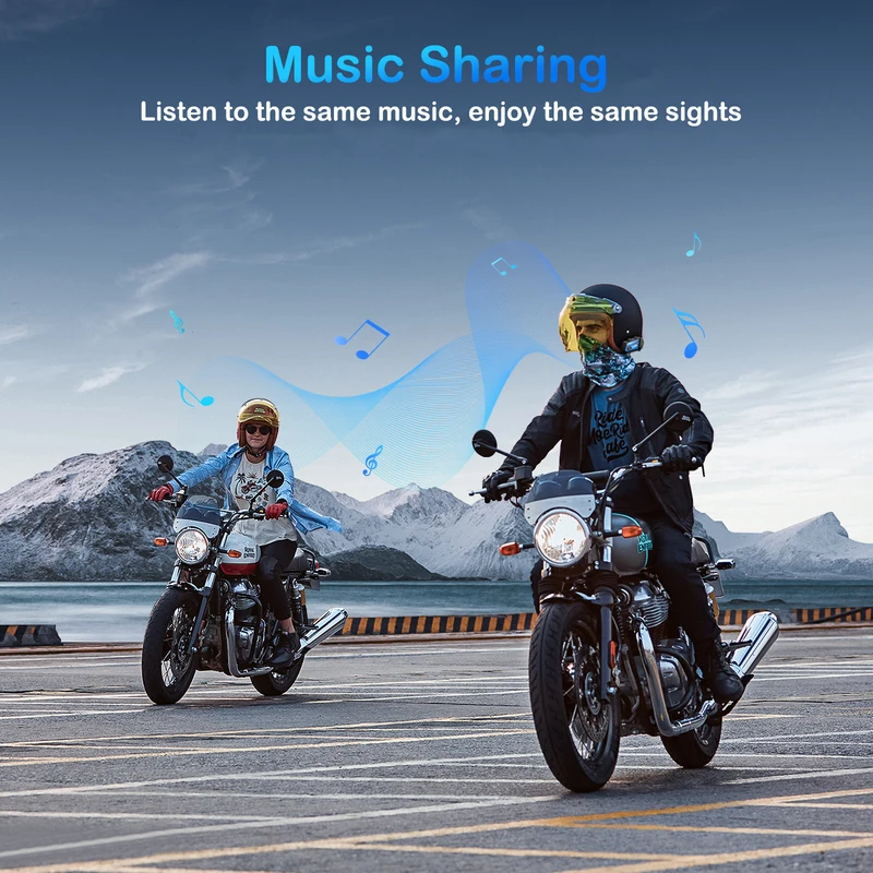 Fodsports M1-S Plus Music Share Motorcycle Helmet Intercom for 10 Riders Wireless Bluetooth Intercomunicador Speakers Intercoms