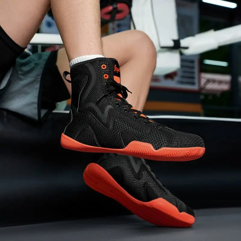 Men's Comfortable Non-slip Wrestling Shoes Air Wearable Sneakers Multicolor Lightweight Boxing Shoes Wrestling Sneakers
