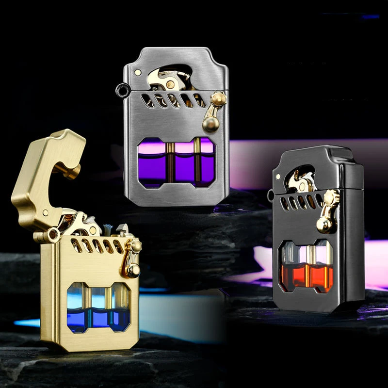 2025 New Zorro Kerosene Lighter Cyber Mecha Transparent Bin Rocker Cool Classic Torrens Tide Men Lighters Wholesale 3