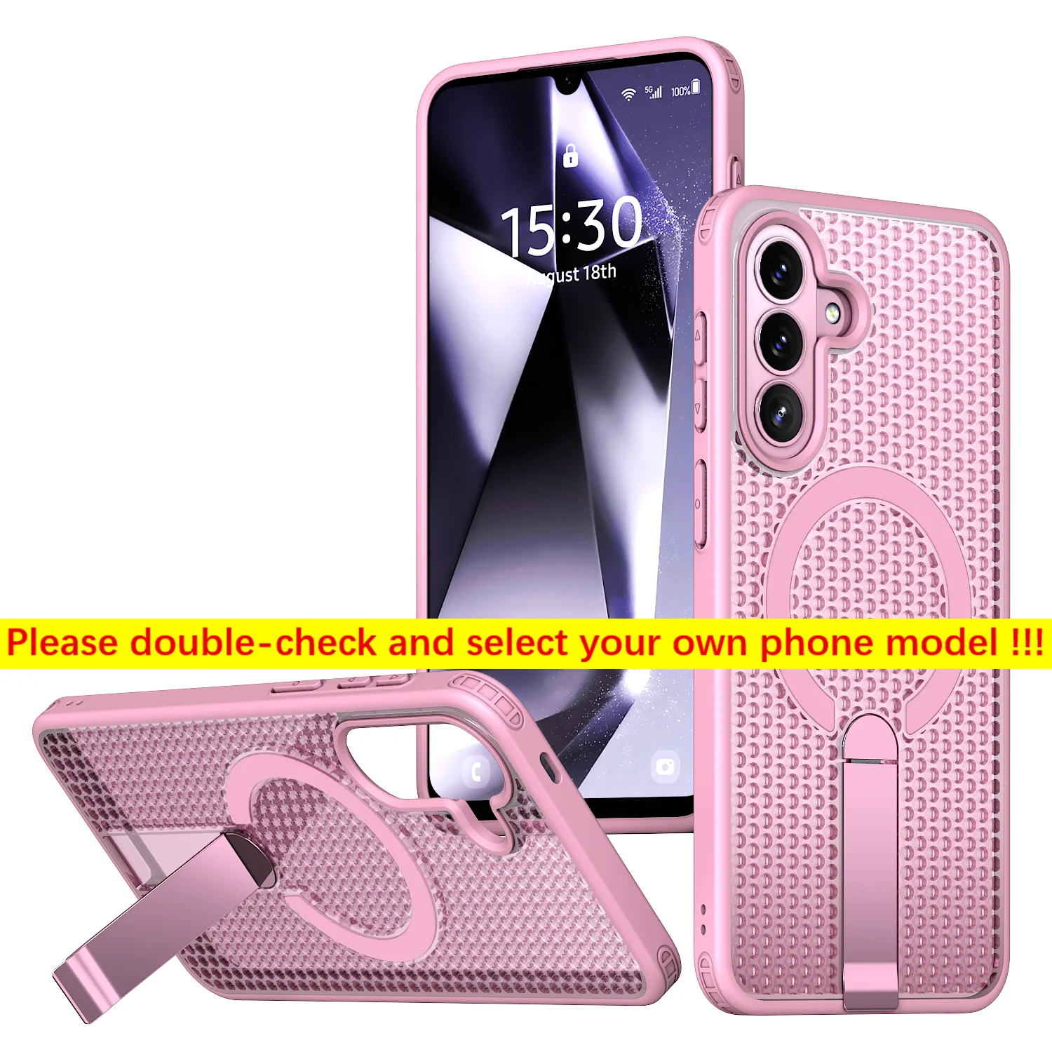 Enhanced Heat Dissipation Phone Case with Magnetic Bracket