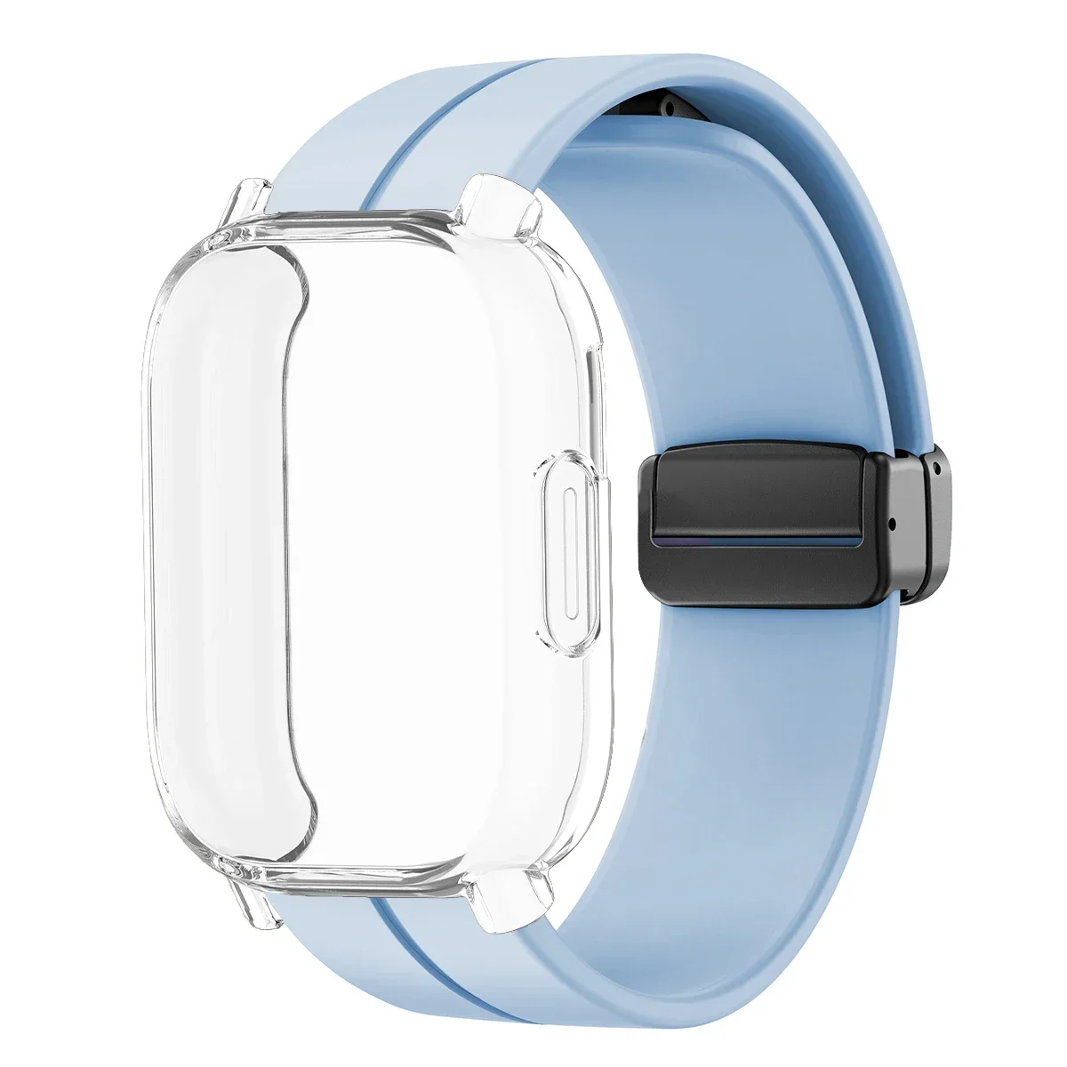 Enhanced TPU Case with Silicone Strap for Smartwatch Protection and Style