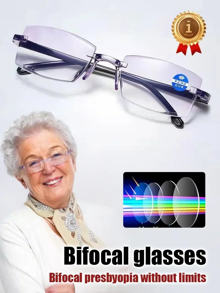 1/2PCS Smart Zoom Lesebrille Ultra Clear Presbyopie Brille Leichte Anti-Blau Anti-Müdigkeit Auto zoom Lupe