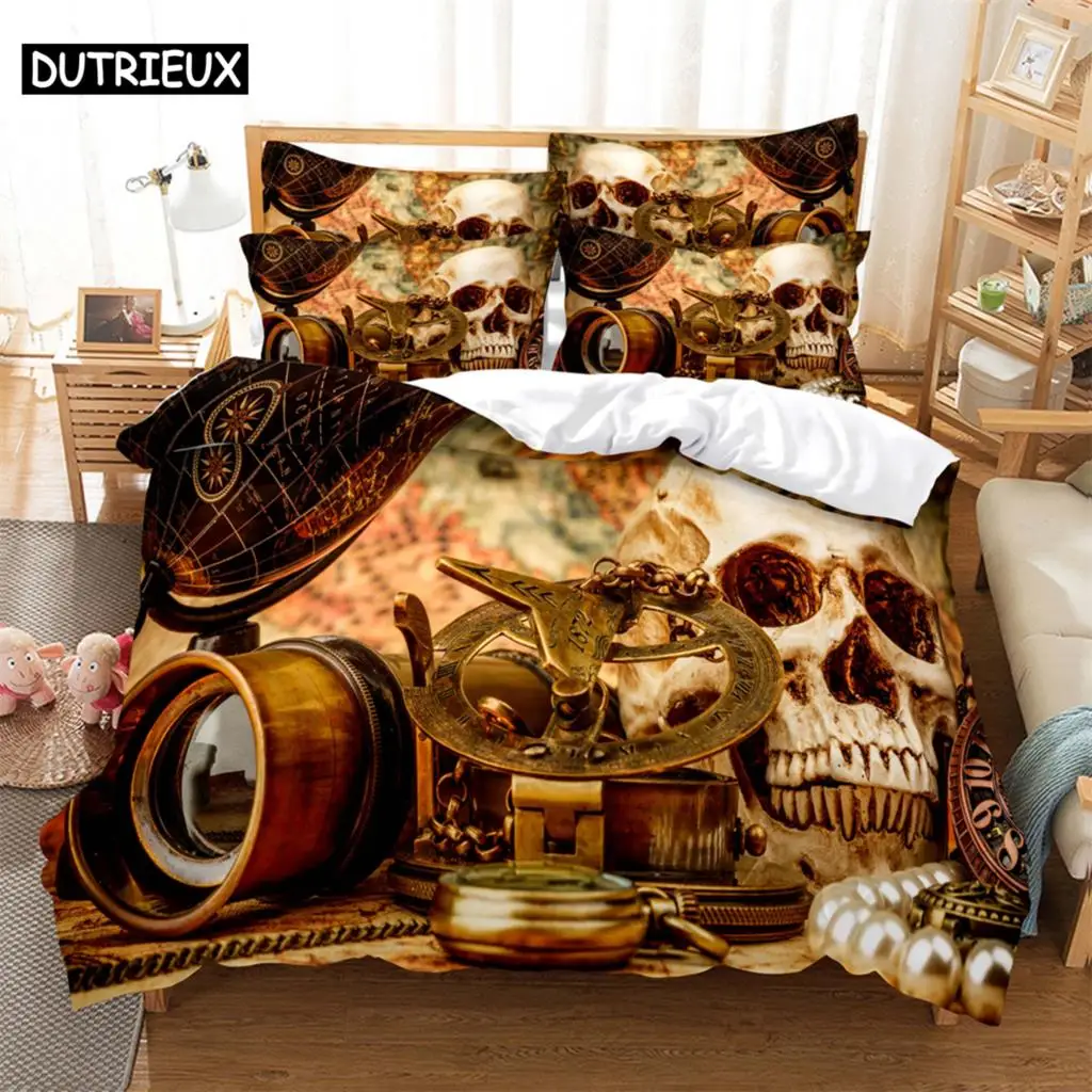 

Skeleton Fashion Bedding Set 2/3pcs 3D Digital Printing Duvet Cover Sets 1 Quilt Cover + 1/2 Pillowcases US/EU/AU Size