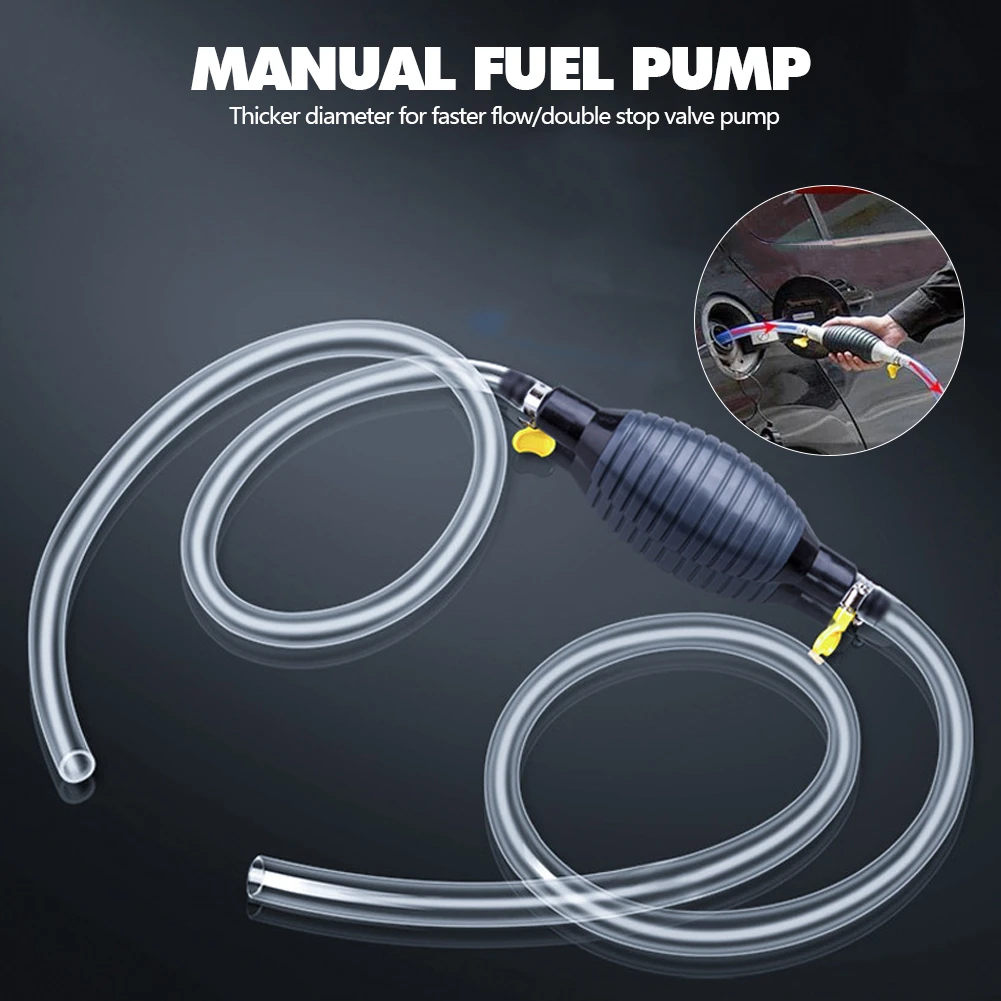 Universal Hand Gas Oil Pump Car Fuel Pump Manual Suction Pipe Pumping