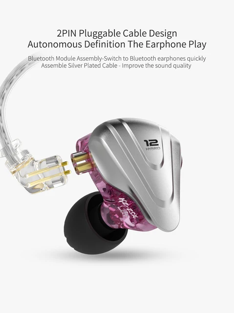 Kz Zs10 Pro Auriculares Kz Zas 7ba+1dd 16 Hybrid Drivers Hifi Bass