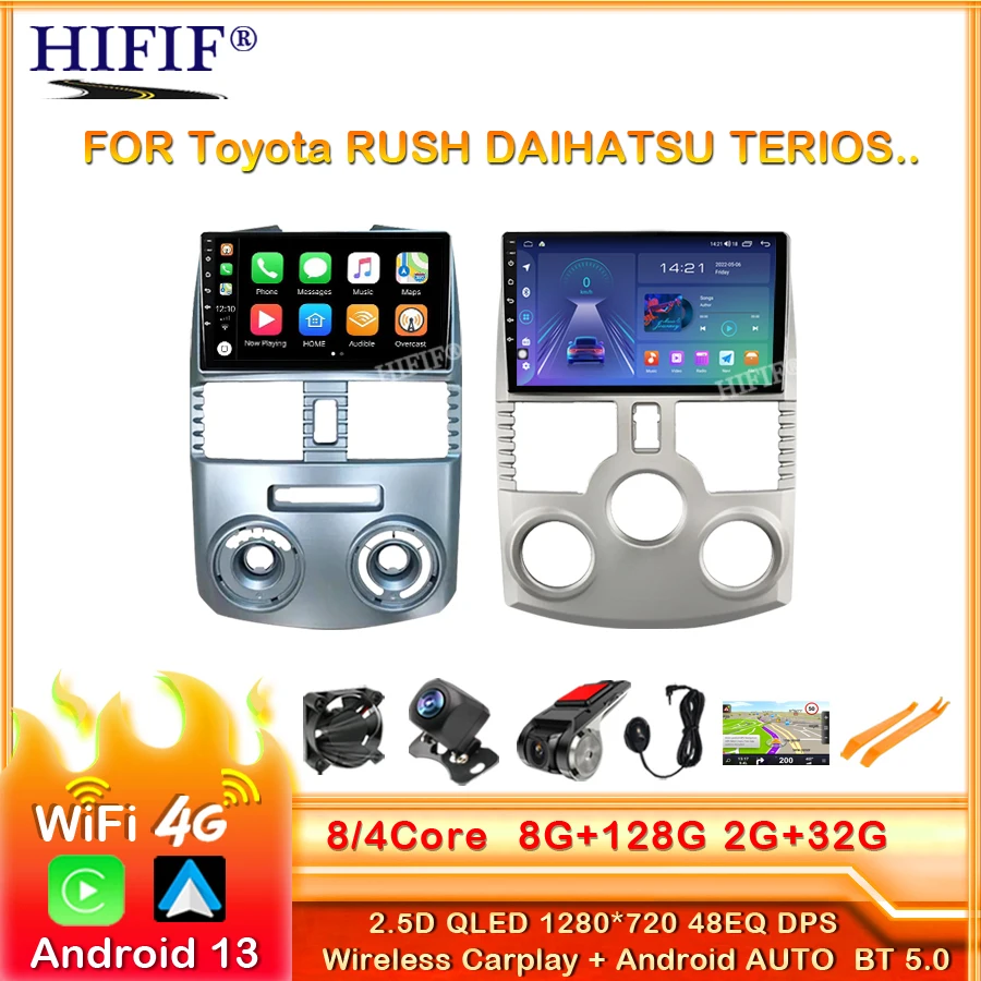 Android 13 Autoradio Per Toyota Rush/ Daihatsu Terios Lettore Video Multimediale Registratore A Nastro Unità Principale Gps Navi Carplay