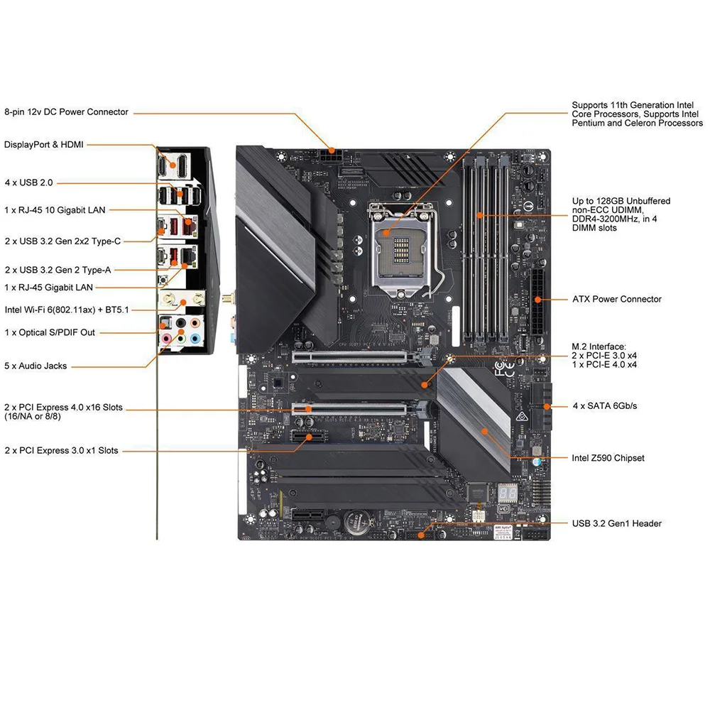 C9Z590-CGW Server Motherboard For Supermicro PCIE 4.0 WIFI High Quality 6 C9Z590-CGW Server Motherboard For Supermicro PCIE 4.0 WIFI High Quality - Image 4