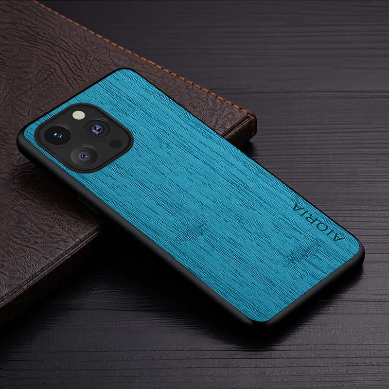 Luxury Bamboo Wood Pattern Leather Phone Case - Elegant Cover with Premium Design