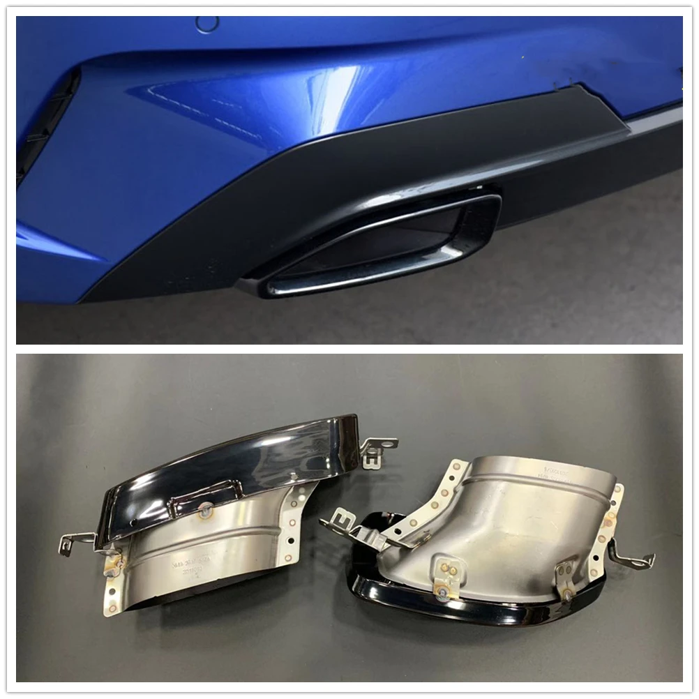 Car Rear Exhaust Muffler Tip Pipe For BMW 3 Series G20 2019 2020 Square