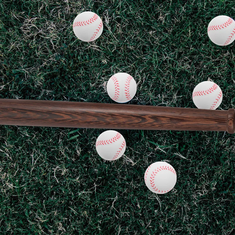 6/24Pcs Mini Baseball Sponge Ball Toy Outdoor Decompression Sport Practice Trainning Base Ball Toy Kids PU Baseball Toy Gift 4