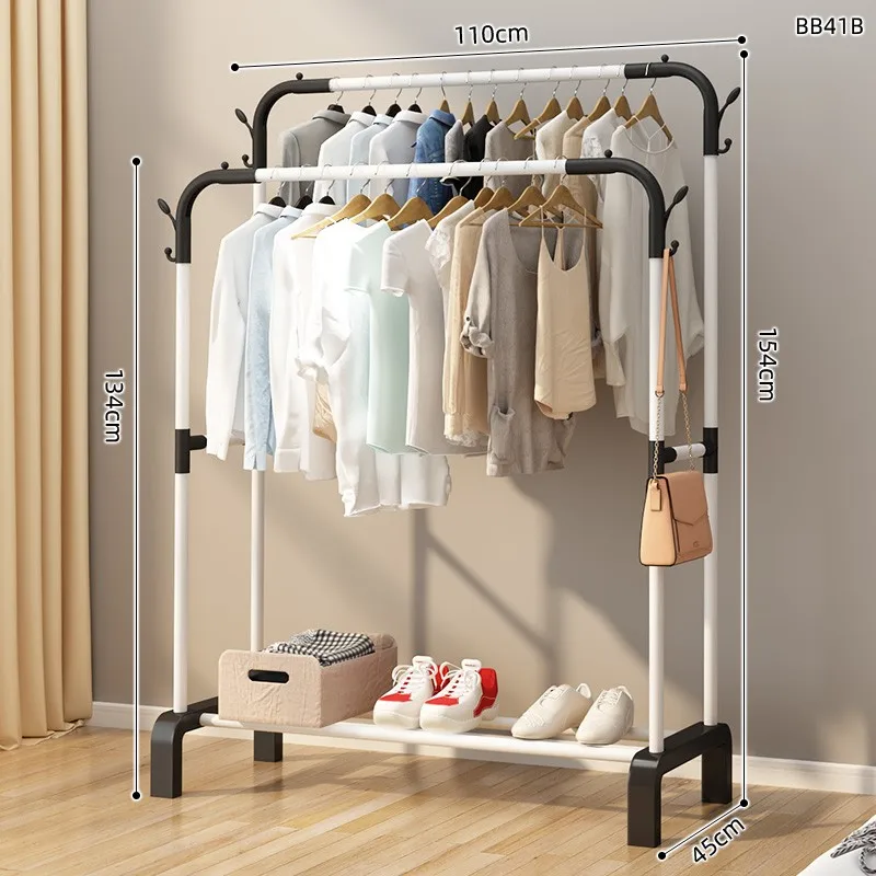 Simple wardrobe household bedroom hanger dormitory assembly wardrobe cabinet modern simple rental room clothes collection art 3