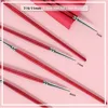 7/9/11mm Nail Art Liner Brushes Set 3Pcs Nail Art Brush Striping Brush for Thin Long Fine Lines Dotting Drawing Pen Wooden 5