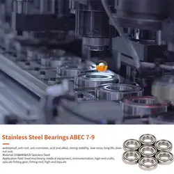 Stainless Steel Precision Ball Bearings - 10 Pack, 5x9x3 mm, ABEC - 9 - SMR84ZZ	4X8X3
