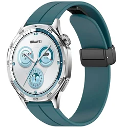 Sleek Silicone Magnetic Loop Wristband - 22mm & 20mm Sizes for Amazfit GTS (Rock blue)