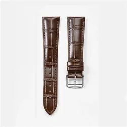 Premium Genuine Leather Watch Strap - Quality Cowhide for Universal Replacement, Men & Women (Dark brown)