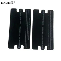 Set of 50 Black Box Label Seal Film Stickers - Sealing Marker Indicator Stickers (S23 Series Black)