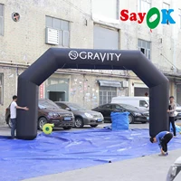 SAYOK Outdoor Inflatable Arch Giant Inflatable Archway Advertising Start Finish Line Racing Arch Banners with Air Blower NO LOGO 1