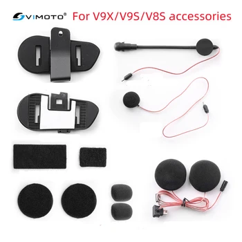 Vimoto-V8S V9S V9X 헬멧 인터콤 헤드셋용 오리지널 오디오 및 마이크 키트, 베이스 마이크 액세서리