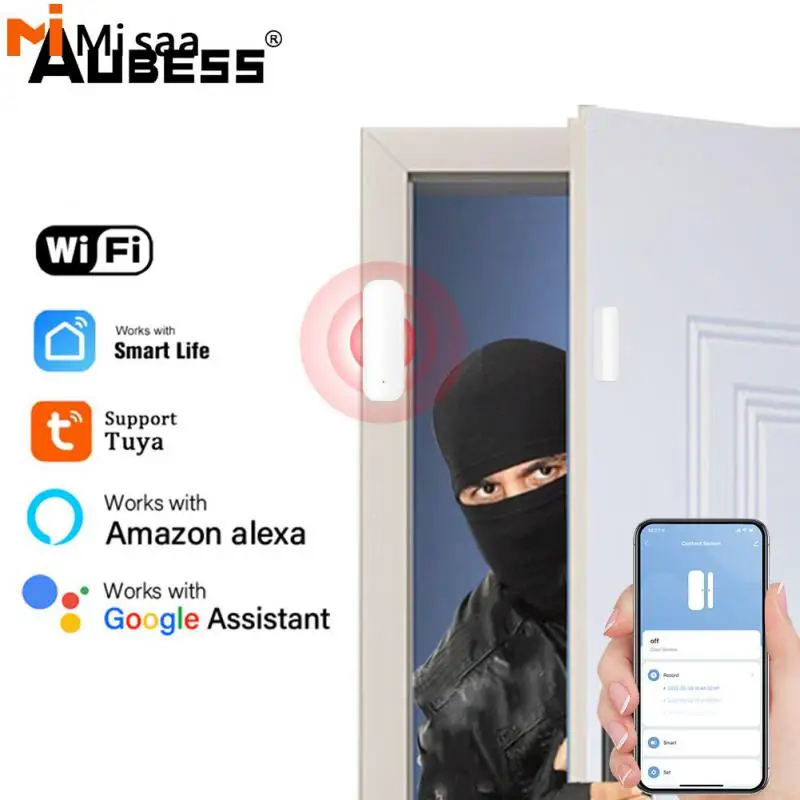 

Smart Door Sensor Independent Magnetic App Control Work With Home Alexa Smart Life App Smart Life Alarm System
