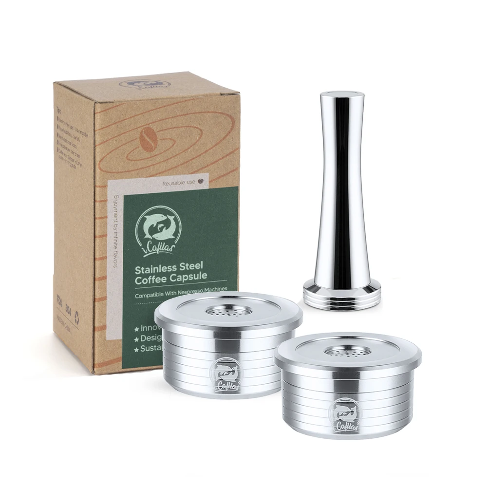 Set Capsula Caffè Riutilizzabile Yolispa Per DELTA Q / Ditaco EP Mini | Acciaio Inox 304