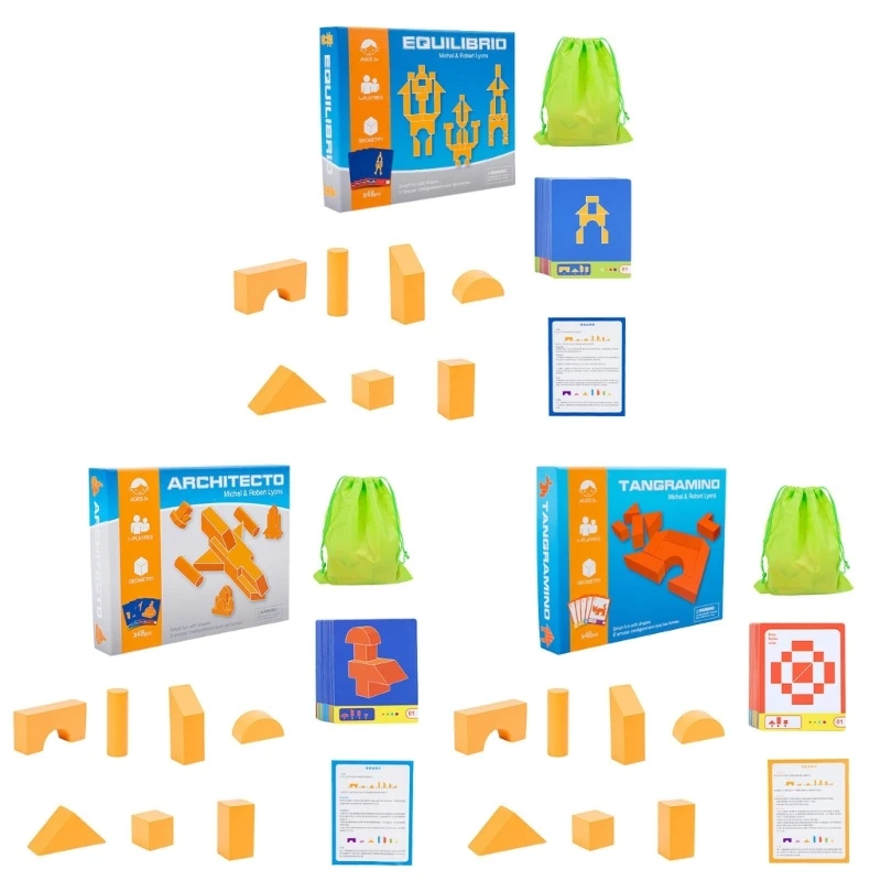 Wooden Stack Splicing Blocks Rainbow Construction Early Educational Toy