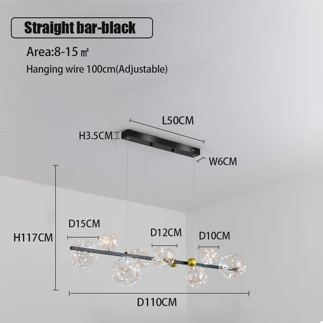 Straight bar-black
