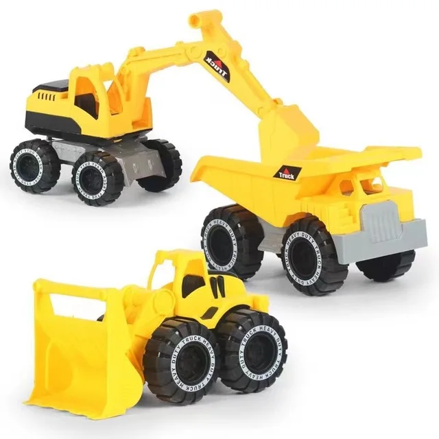 Baby Classic Simulation Engineering Car Toy Excavator Model Tractor Toy Dump Truck Model Car Toy Mini Gift for Boy 3
